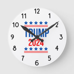 Reloj Redondo Mediano Trump 2024