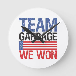 Reloj Redondo Mediano Trump - Equipo basura que ganamos