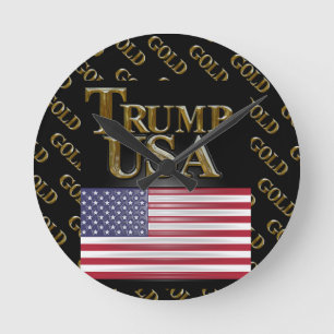 RELOJ REDONDO MEDIANO TRUMP USA GOLD