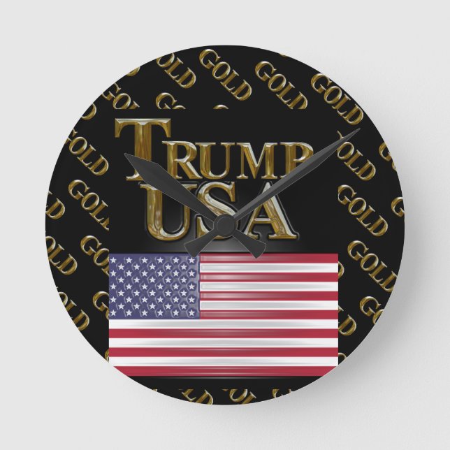 RELOJ REDONDO MEDIANO TRUMP USA GOLD (Anverso)