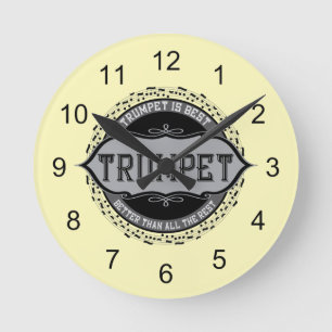 Reloj Redondo Mediano Trumpet Mejor nota musical Círculo