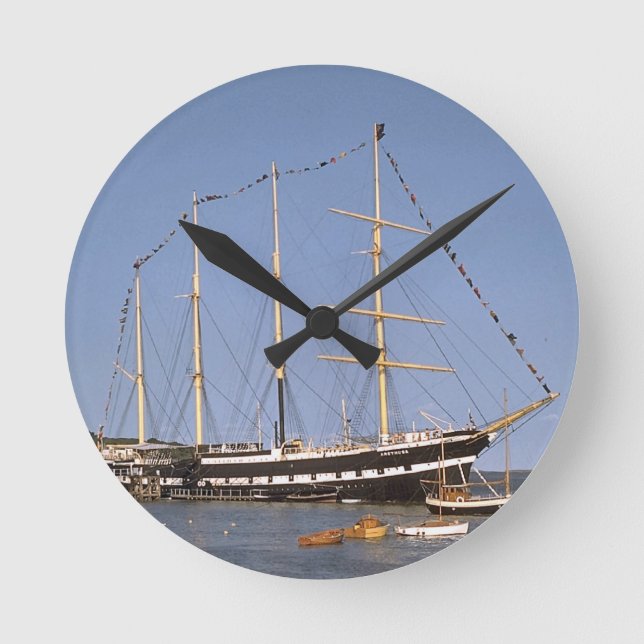 Reloj Redondo Mediano TS Arethusa amarrado en el Medway (Anverso)