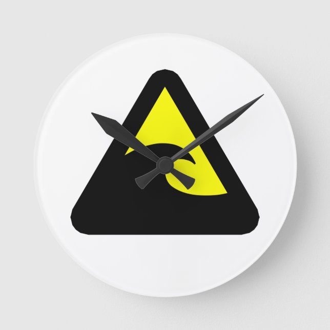 Reloj Redondo Mediano Tsunami Hazard Sign (Anverso)
