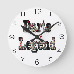 Reloj Redondo Mediano Tu Leyenda De Dardos,