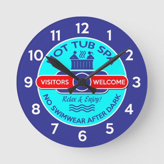 Reloj Redondo Mediano Tubería caliente (Anverso)