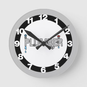 Reloj Redondo Mediano Tuberías de fontanero