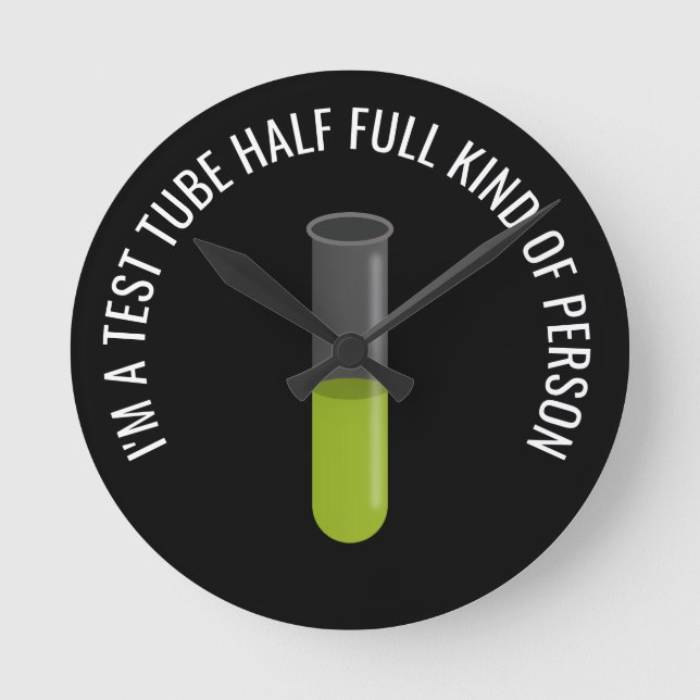 Reloj Redondo Mediano Tubo de prueba (Anverso)