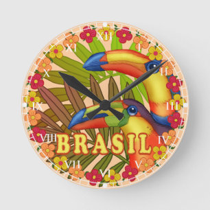 Reloj Redondo Mediano Tucanes de Brasil