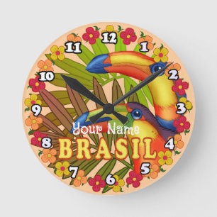 Reloj Redondo Mediano Tucanes de Brasil