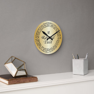 Reloj Redondo Mediano Tuit de ronda de oro