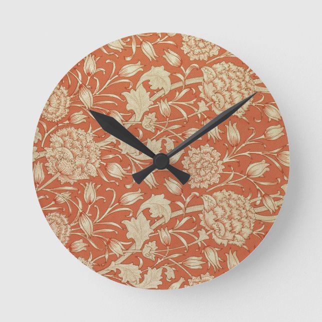 Reloj Redondo Mediano Tulip wallpaper design, 1875 (Anverso)
