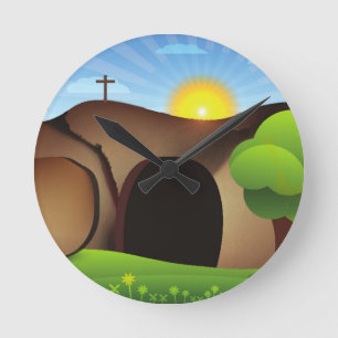 Reloj Redondo Mediano tumba cristiana