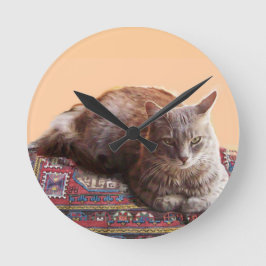 RELOJ REDONDO MEDIANO TURKISH CAT ON THE OLD CARPET