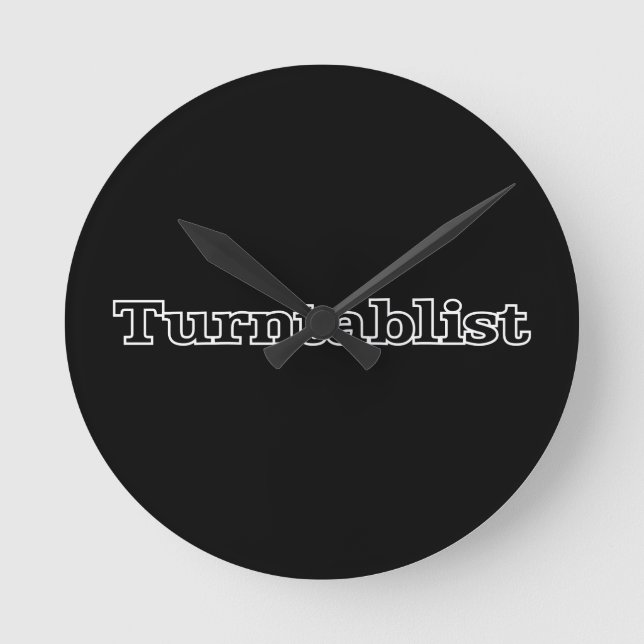 Reloj Redondo Mediano Turntablista (Anverso)