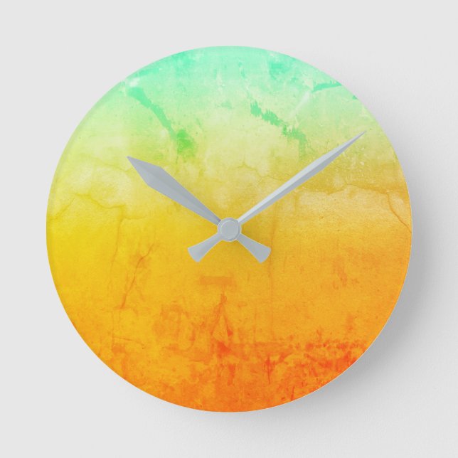 Reloj Redondo Mediano Turquesa y oro rusos (Anverso)