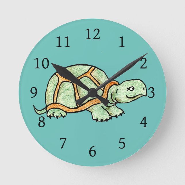 Reloj Redondo Mediano Turtle (Anverso)