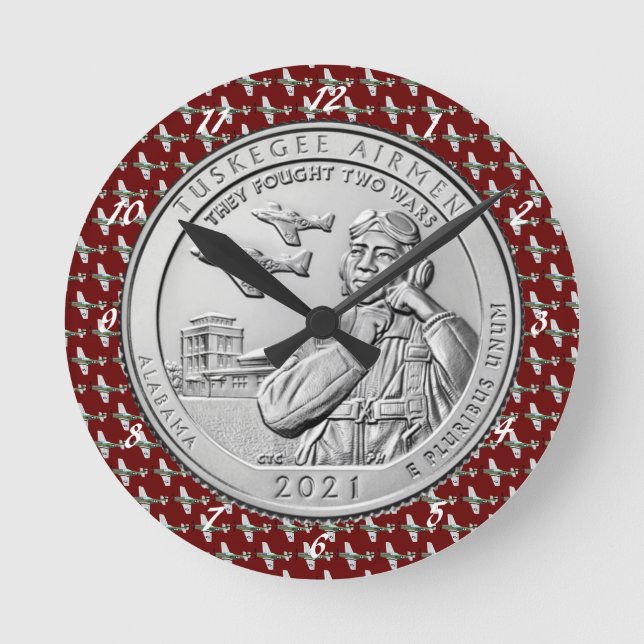 Reloj Redondo Mediano Tuskegee Airmen COIN (Anverso)