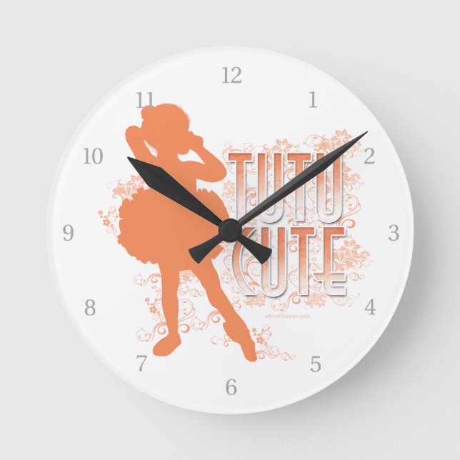Reloj Redondo Mediano Tutu Cute (Anverso)
