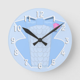 Reloj Redondo Mediano Tuxedo Rufled en Polvo
