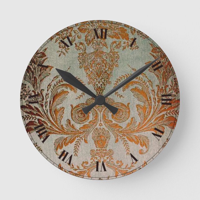 Reloj Redondo Mediano Twilight Sunset Brocade Wall Clock (Anverso)
