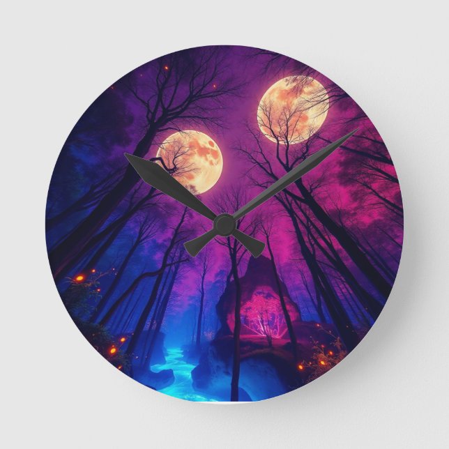 Reloj Redondo Mediano Twin Moon (Anverso)