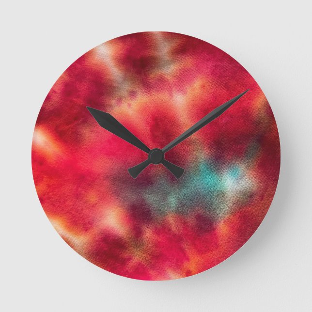 Reloj Redondo Mediano Tye Dye #4 (Anverso)