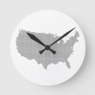 Reloj Redondo Mediano U.S. Pixel Land