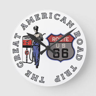 Reloj Redondo Mediano U.S. Route 66