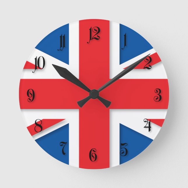 Reloj Redondo Mediano UK flag (Anverso)
