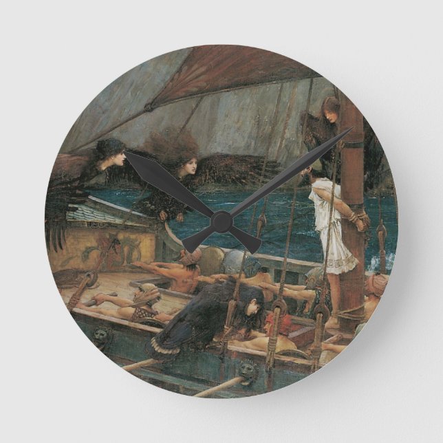 Reloj Redondo Mediano Ulises y las sirenas de John William Waterhouse (Anverso)