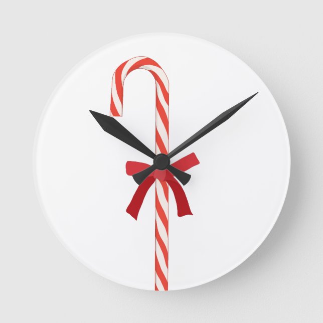 Reloj Redondo Mediano Un bastón de caramelo (Anverso)