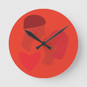 Reloj Redondo Mediano Un Beso