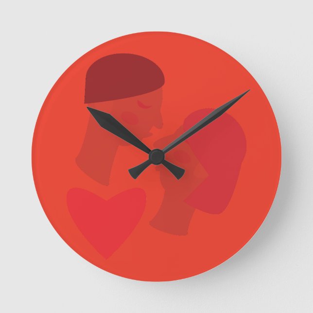 Reloj Redondo Mediano Un Beso (Anverso)