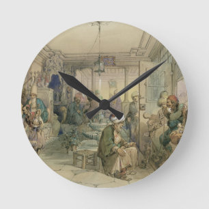 Reloj Redondo Mediano Un café, Constantinopla, 1854 (pluma y tinta y