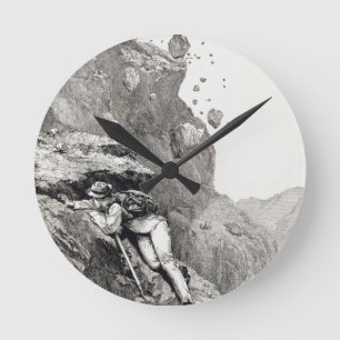 Reloj Redondo Mediano Un cañoneo en el Cervino, 1862, 'del Asc