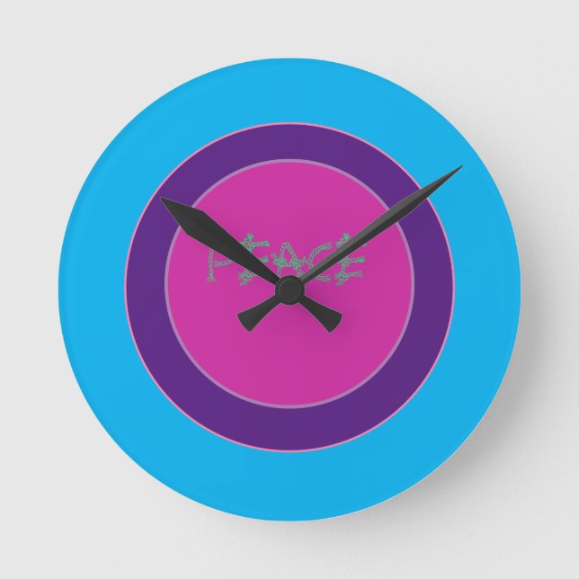 Reloj Redondo Mediano Un emblema de la paz (Anverso)