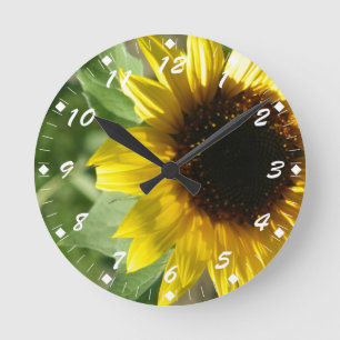 Reloj Redondo Mediano Un girasol