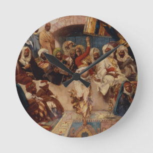 Reloj Redondo Mediano Un grupo interesado, 1883 (aceite en lona)