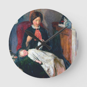 Reloj Redondo Mediano Un hogar inglés de 1854-5