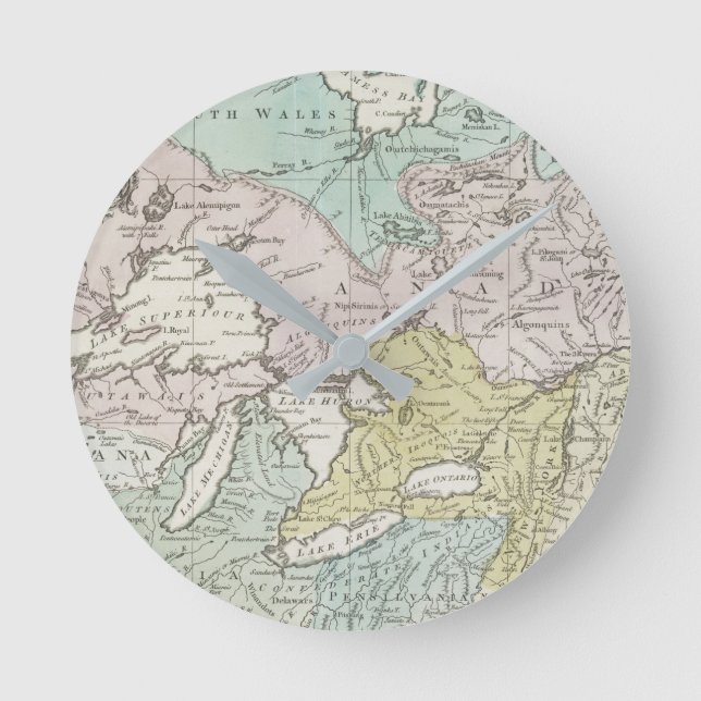 Reloj Redondo Mediano Un mapa exacto de Canadá, 1761 (Anverso)