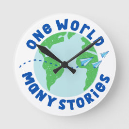 Reloj Redondo Mediano Un mundo de muchas historias