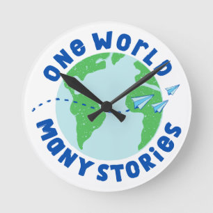 Reloj Redondo Mediano Un mundo de muchas historias