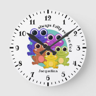 Reloj Redondo Mediano Un Personalizado muy amable confía plenamente en l