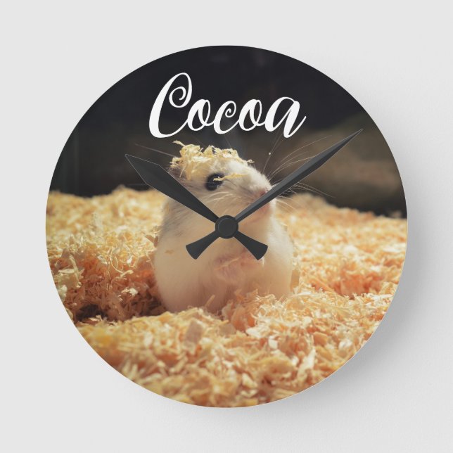 Reloj Redondo Mediano Un Regalo De Hamster Cute Para Los Amantes De Hams (Anverso)