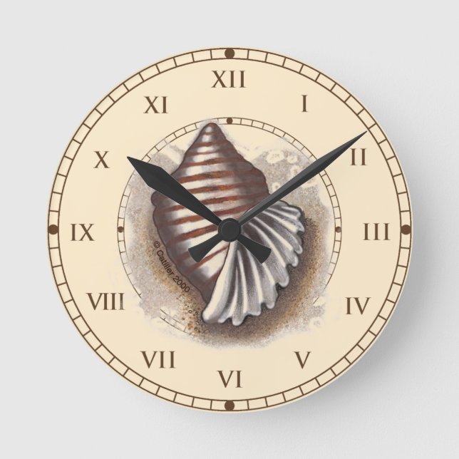 Reloj Redondo Mediano Un Shell (Anverso)