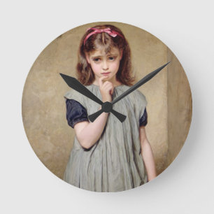 Reloj Redondo Mediano Una chica joven en la sala de clase, 1876 (aceite