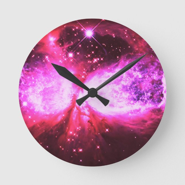 Reloj Redondo Mediano Una estrella nace rosa (Anverso)