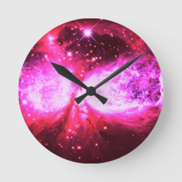 Reloj Redondo Mediano Una estrella nace rosa