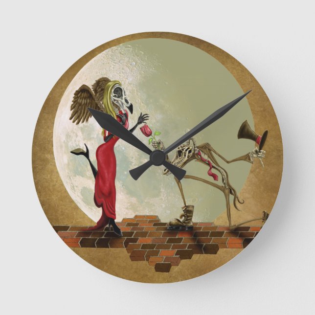 Reloj Redondo Mediano Una flor para mi señora (Anverso)