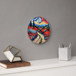 Reloj Redondo Mediano Una hermosa pradera